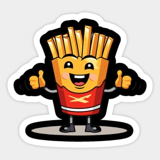 Cute French Fries T-Shirt Sticker